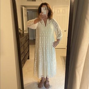 Moon River maxi dress size Medium.  Off-white sheer and gorgeous